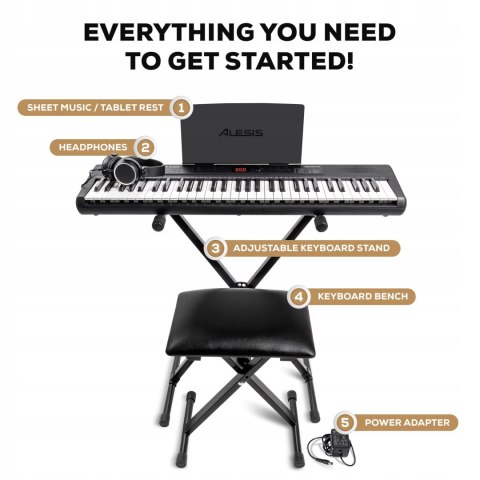 Keyboard Alesis Melody 61 do Nauki Gry 61 Klawiszy 300 Brzmień 300 Rytmów