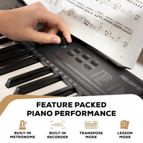 Keyboard Alesis Melody 61 do Nauki Gry 61 Klawiszy 300 Brzmień 300 Rytmów