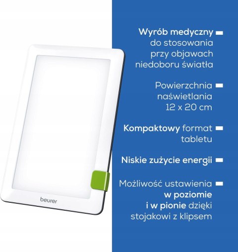 LAMPA ANTYDEPRESYJNA BEURER TL 30 ŚWIATŁO DZIENNE BIAŁA LAMPA