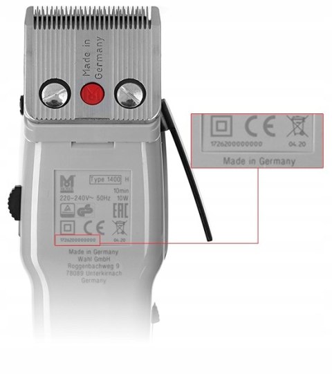 Maszynka do strzyżenia włosów Moser 1400-0050 bordowa