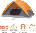 Namiot kopułowy Amazon Basics Wodoodporny, 3-sezonowy, 6 osobowy