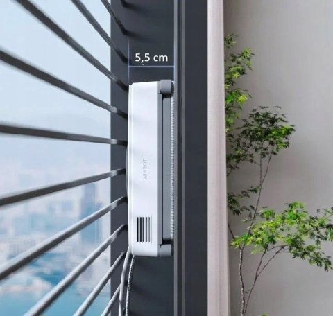 Robot do mycia okien Ecovacs WINBOT MINI szary czyści przy krawędziach
