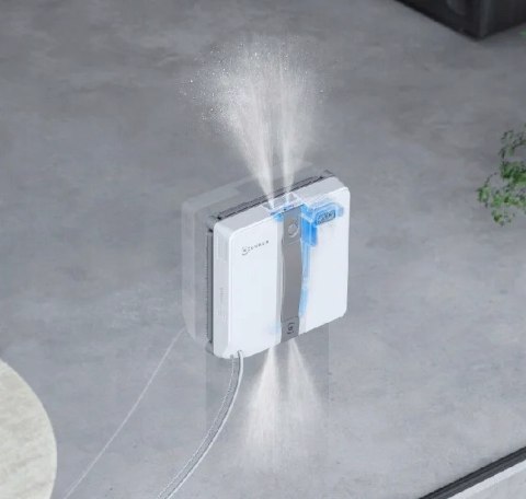 Robot do mycia okien Ecovacs WINBOT MINI szary czyści przy krawędziach