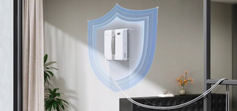 Robot do mycia okien Ecovacs WINBOT MINI szary czyści przy krawędziach
