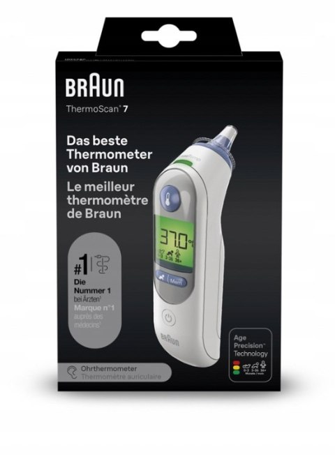 Termometr douszny Braun IRT6520WE ThermoScan 7 + 16 kapturków