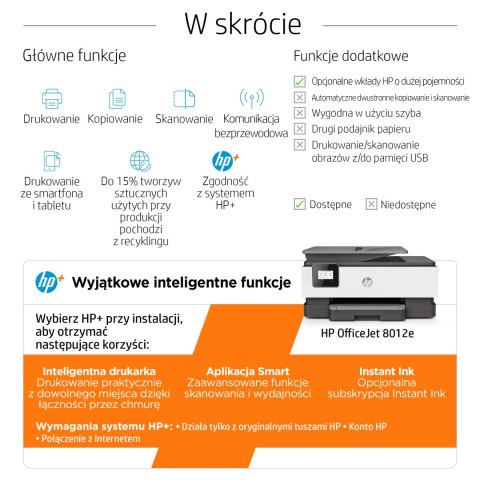 Drukarka wielofunkcyjna atramentowa (kolor) HP OfficeJet 8012e