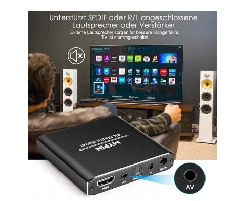 MYPIN Odtwarzacz multimedialny 4K - Mini HD Media Player
