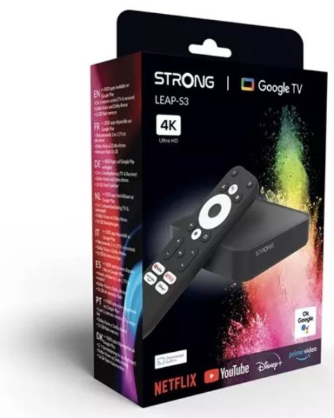 Odtwarzacz multimedialny Strong LEAP-S3 16 GB 2 GB RAM 4K Google TV Dolby