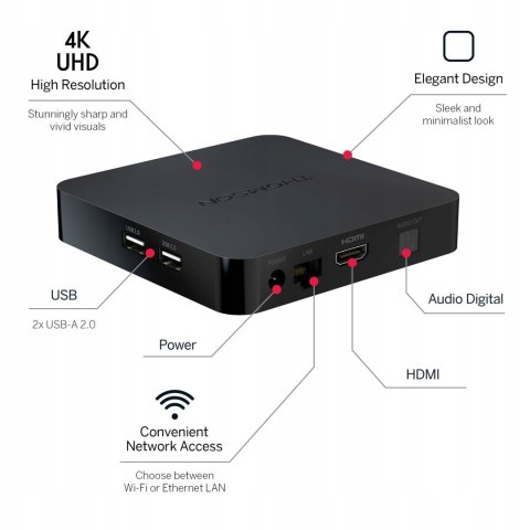 Odtwarzacz multimedialny Thomson 240 4K Ultra HD Android TV 12 2 GB