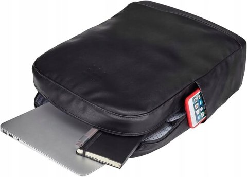 Plecak na laptopa Moleskine 15 cali 13 L Eko Skóra Czarny elegancki