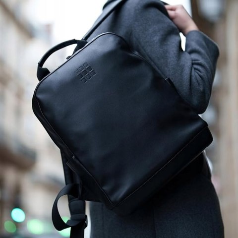 Plecak na laptopa Moleskine 15 cali 13 L Eko Skóra Czarny elegancki