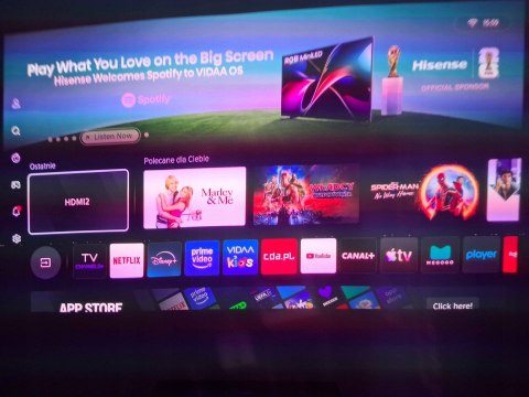Projektor Laserowy Hisense PT1 4K UST DLP 2500 ANSI Dolby Vision Szary