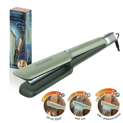 Prostownica do Włosów Cecotec Air Lisse Olive Jonizacja 3 Tryby Oliwkowy