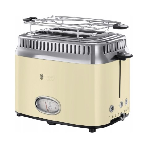 Russell Hobbs toster retro 21682-56 2 tosty szerokie otwory 1300W kremowy