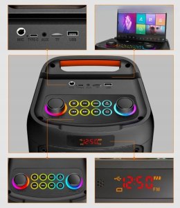 Zestaw Karaoke Głośnik Gesnada K68 Bluetooth 80 W z Dwoma Mikrofonami