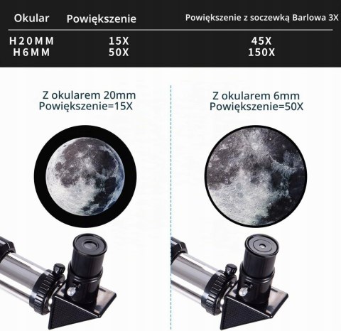 FREESOLDIER 30070 Teleskop 70/300 FMC Barlow 3x + Adapter Smartfon