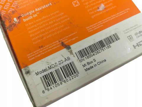 Odtwarzacz multimedialny Xiaomi Mi Box-S-1 8 GB
