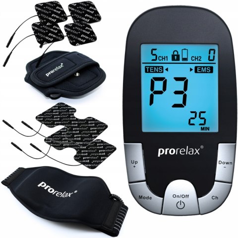 PRORELAX + Elektrostymulator urządzenie TENS+EMS