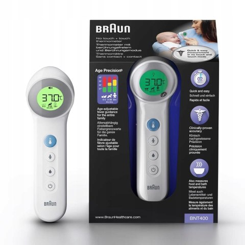 BRAUN Termometr bezdotykowy do czoła BNT400
