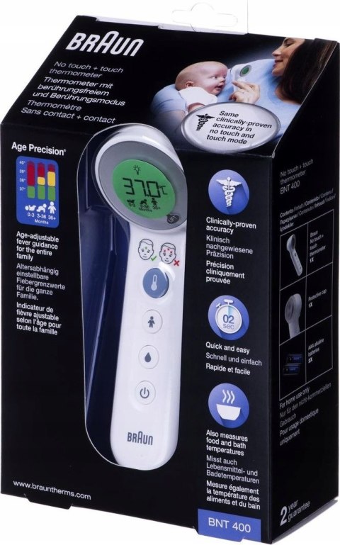 BRAUN Termometr bezdotykowy do czoła BNT400