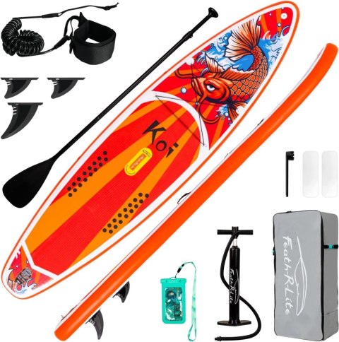 FunWater DESKA SUP POMPOWANA 350 CM DO PŁYWANIA CZERWONA