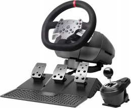 Mars Gaming MWHRSX, Kierownica SimRacing z Force Feedback, 3 pedały