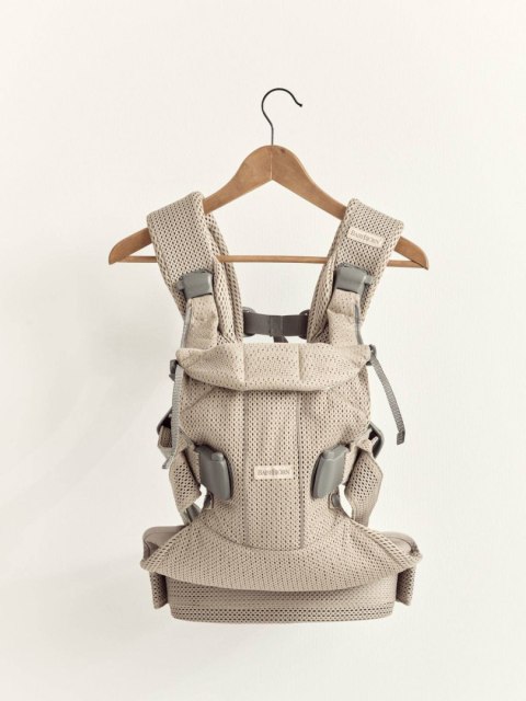 NOSIDEŁKO BABYBJORN ONE AIR 3D MESH SZARY BEŻ