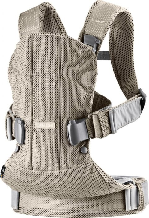 NOSIDEŁKO BABYBJORN ONE AIR 3D MESH SZARY BEŻ