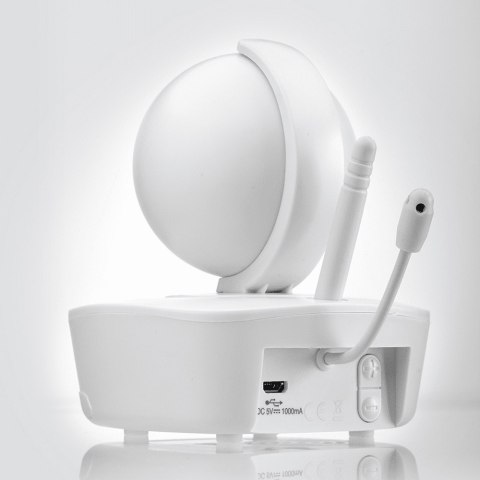 Niania elektroniczna z kamerą Reer BabyCam Move Wi Fi tryb nocny Biała