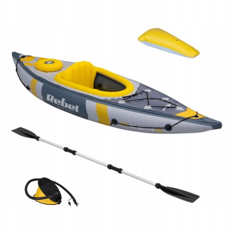 Rebel Electro Kajak Pompowany 282x90 cm Wiosło Pompka Siedzisko RBA-4515