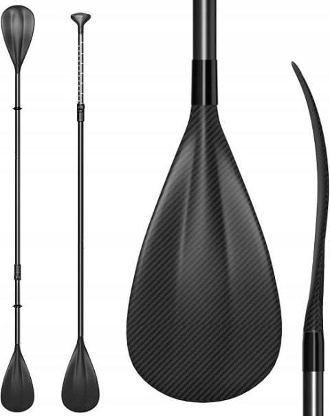 Składane Wiosło Kajakowe do Deski SUP 2w1 Regulowane 3-Częściowe 210 cm Pro