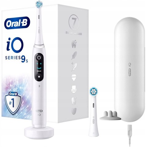 Szczoteczka obrotowa Oral-B iO Series 9s z czujnikiem siły nacisku Biała
