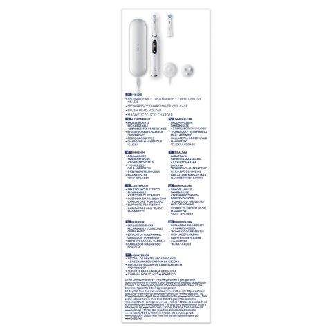 Szczoteczka obrotowa Oral-B iO Series 9s z czujnikiem siły nacisku Biała