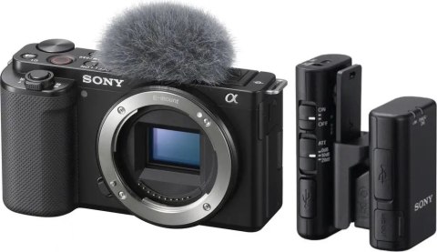 Aparat bezlusterkowy Sony ZV-E10 korpus APS-C 24.2 MP 4K czarny Wi-Fi