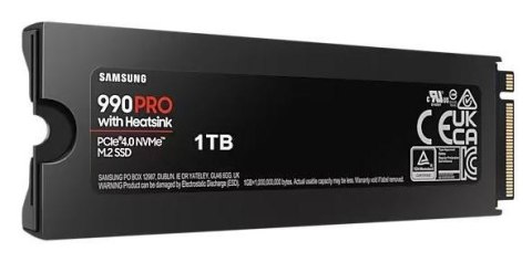 Dysk SSD Samsung 990 Pro Heatsink 1 TB M.2 NVMe PCIe 4.0 7450 MBs