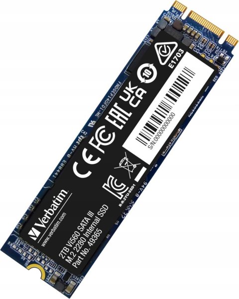 Dysk SSD Verbatim Vi560 2 TB M.2 2280 SATA III odczyt do 550 MB/s