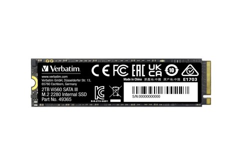 Dysk SSD Verbatim Vi560 2 TB M.2 2280 SATA III odczyt do 550 MB/s