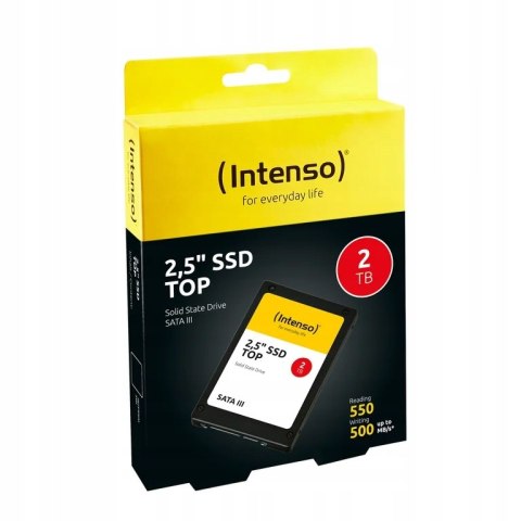 Dysk wewnętrzny SSD Intenso Top 2 TB 2.5 cala SATA III SLC SMART 3812470