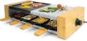 Korona 45090 grill raclette dla 8 osób, wysokiej jakości design bambusowy