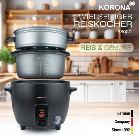 Kuchenka do ryżu Korona 58020 2 w 1 z wkładką parową 1,0-l