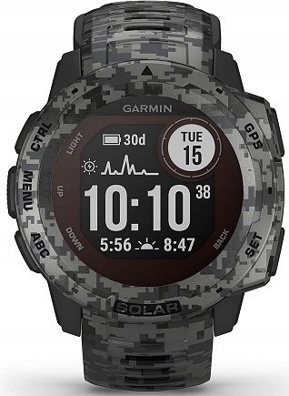 Smartwatch Garmin Instinct Solar Camo szary