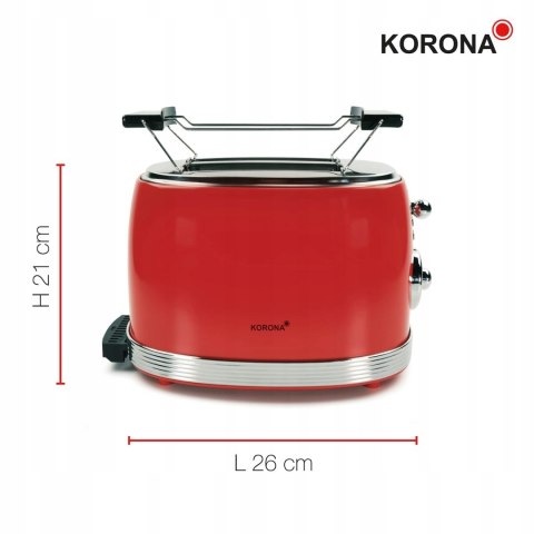 Toster Korona 21668 czerwony 850 W
