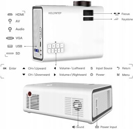 Projektor Hollywtop Gp18 4200 LUX WiFi OKAZJA