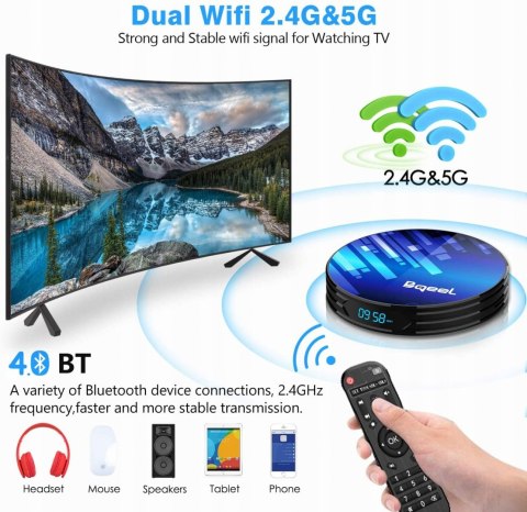 TV BOX ANDROID BQEEL Y8 MAX 4gb/64gb WiFI BT HIT