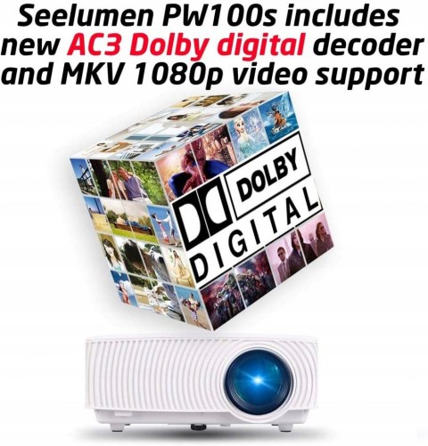 Projektor SEELUMEN PW100S HDMI VGA USB AV OKAZJA Projektor SEELUMEN PW100S HDMI VGA USB AV OKAZJA