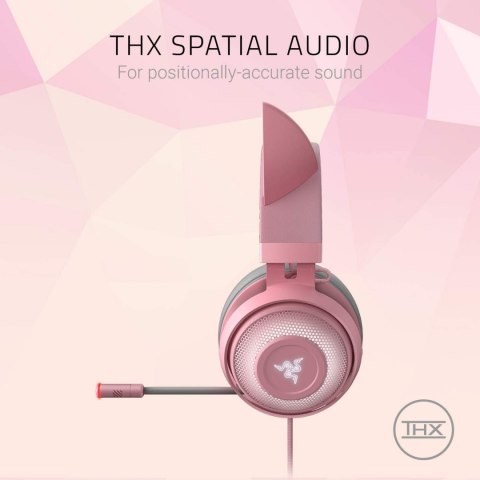 Słuchawki wokółuszne Razer Kraken Kitty Pink HiT Słuchawki wokółuszne Razer Kraken Kitty Pink HiT