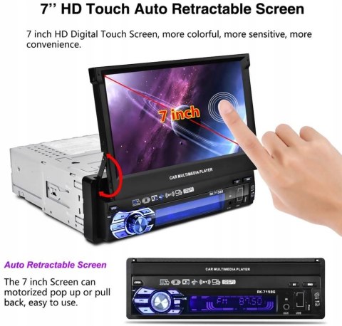 RADIO AUTORADIO 7'' RK-7158G BLUETOOTH USB GPS HIT RADIO AUTORADIO 7'' RK-7158G BLUETOOTH USB GPS HIT