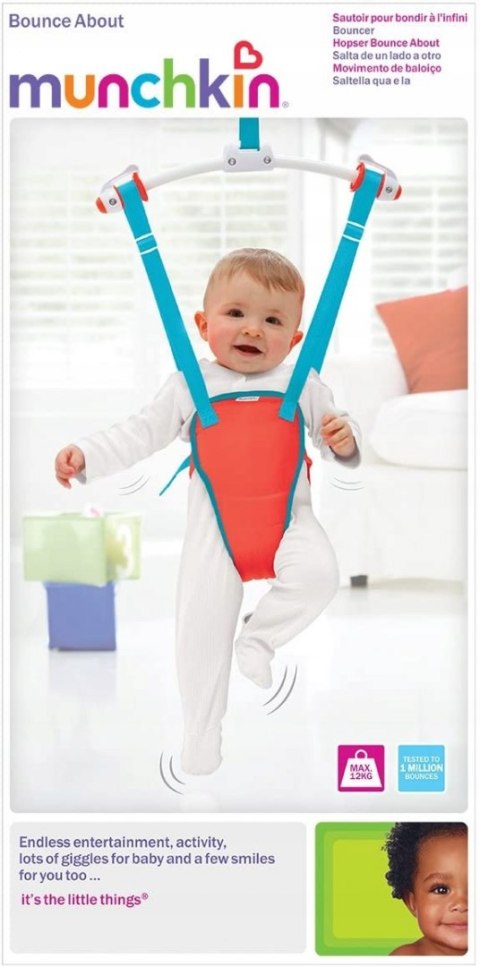 Skoczek Munchkin Bounce pomarańczowo-niebieski