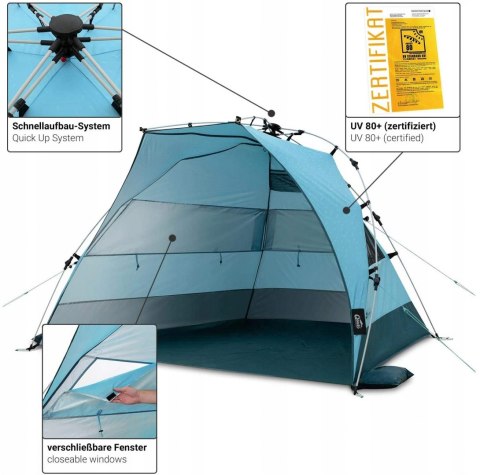 Namiot plażowy rodzinny Qeedo Quick Bay XL GW FV
