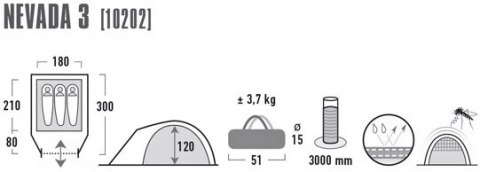 Namiot turystyczny High Peak Nevada 3 GW FV OKAZJA